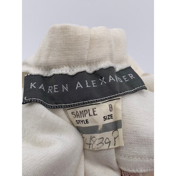 KAREN ALEXANDER Women's Cream Mesh Ruffle Midi Skirt SZ 8 - Picture 10 of 10